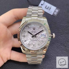 U1 Factory Rolex Rolex Day-Date 40 Meteorite Diamond Dial & Fluted Bezel Automatic Movement President Bracelet 228206 -BRAND NEW AJL255389756980