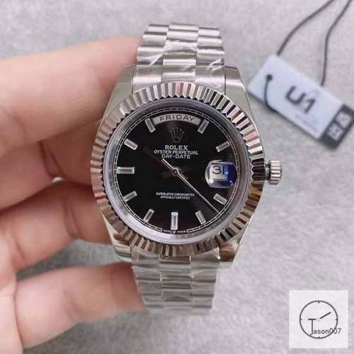 U1 Factory Rolex Rolex Day-Date 40 Black Diamond Dial & Fluted Bezel Automatic Movement President Bracelet 228206 -BRAND NEW AJL252389756980