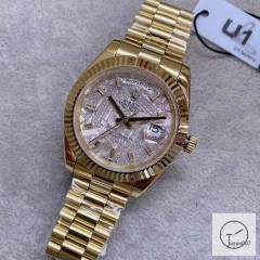 U1 Factory Rolex Day-Date 40 Meteorite Diamond Dial & Fluted Bezel Automatic Movement President Bracelet 228206 -BRAND NEW AJL2521699756980