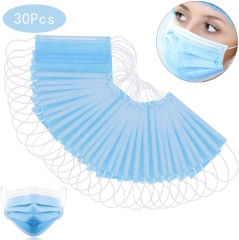 DAYSOY 30Pcs Disposable Masks, Professional 3-Layer Anti Dust, Breathable Earloop Mouth Mask for Protection