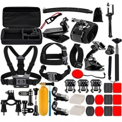 PULUZ 50 in 1 Accessories Total Ultimate Combo Kit with EVA Case Replacement for GoPro Cameras