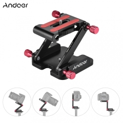 Andoer Aluminum Alloy Folding Quick Release Plate Camera Ball Head