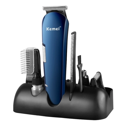 KEMEI 5 In 1 Electric Hair Clipper Kit Hair Trimmer Set Rechargeable Cordless Hair Remover