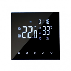 Smart Heating Thermostat Digital Temperature Controller Touchscreen LCD Display Week Programmable Electric Heating Thermostat Anti-freeze for Home Sch