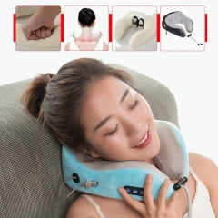 Electric U-Shaped Massager Pillow 4 Massage Heads Multifunctional Kneading Cervical Massage Pillow Intelligent Neck Protector