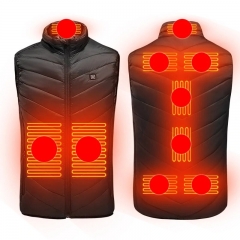 Unisex 3-Gears Heated Jackets USB Electric Thermal Clothing 9 Places Heating Winter Warm Vest Outdoor Heat Coat Clothing - M