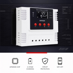 MPPT Intelligent Solar Charges Controller Mobilephone App Control Real-time Data Monitoring Device 40A