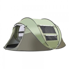 IPRee® PopUp Tent for 5-8 Person 3 IN 1 Waterproof UV Resistance Large Family Camping Tent Sun Shelters Outdoor 3 Seconds Automatic Setup - Army Green