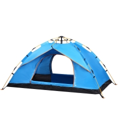 3-4 People Fully Automatic Camping Tent Water Resistant Folding Outdoors Hiking Travel - Blue