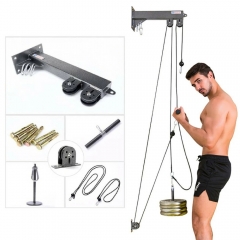 BOMINFIT 3-in-1 Pulley System Fitness Equipment Multifunction Biceps Triceps Hand Strength Trainning Home Gym Sport Exercise