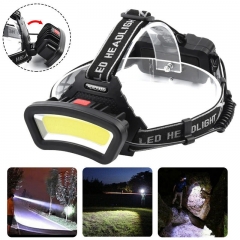 BIKIGHT TH-T123 600LM COB LED Headlamp USB Rechargeable 4 Modes Flashlight Mini Waterproof Headlight Torch