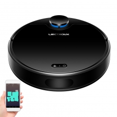 LIECTROUX ZK901 Automatic Robot Vacuum Cleaner 5000Pa Strong Suction Lidar Navigation APP Remote Control Smart Voice Control Wet Mopping Compatible wi