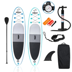 RXSY 10.5' 320CM Inflatable Stand Up Surfing SUP Paddle Board Set Portable Anti-slip with Side Ailerons Backpack Repair Kit - Green