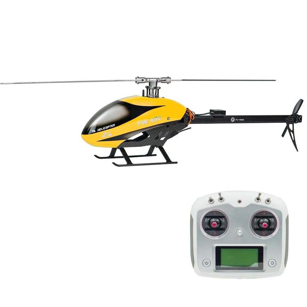 FLY WING FW450 V2.5 6CH FBL 3D Flying GPS Altitude Hold One-key Return RC Helicopter RTF With H1 Flight Control System - Yellow