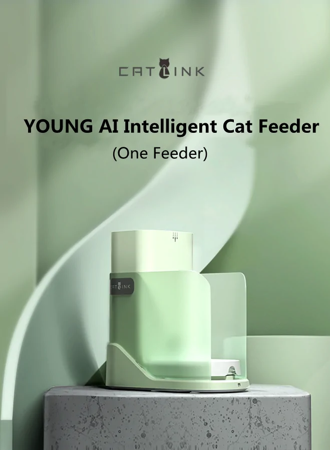 CATLINK 3.5L YOUNG AI Intelligent Feeder Smart APP Control Food Intake Monitor Duplicate Supply Ceramic Bowl from XIAOMI YOUPIN Pet Supplies - Green