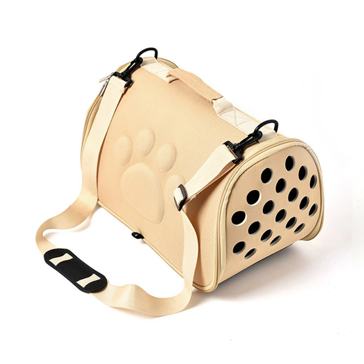 Pet Supplies Space Dog Bag Soft Sponge EVA Pet Out Bag Portable Diagonal Cross Breathable Pet Bag - M Gold