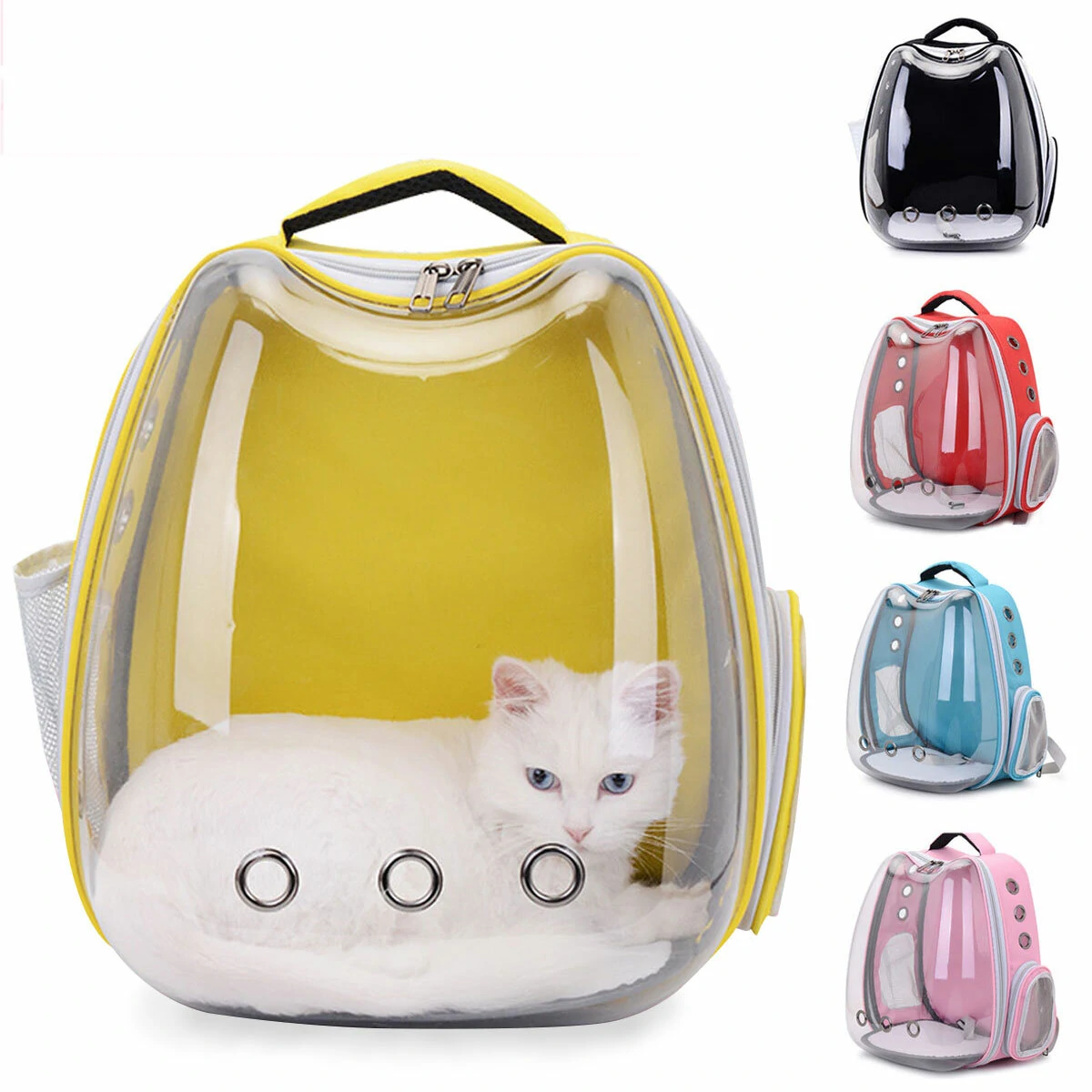 Multi-function Pet Carrier Backpack Waterproof Oxford Cloth for Cat Dog Puppy Supplies Travel Portable - Red NO USB