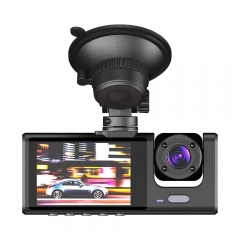 1080P DVR Dash Camera Front and Rear Camera Driving Recorder 2 Inch Screen Dashcam Support Night-Vision Loop Recording One-Key Lock