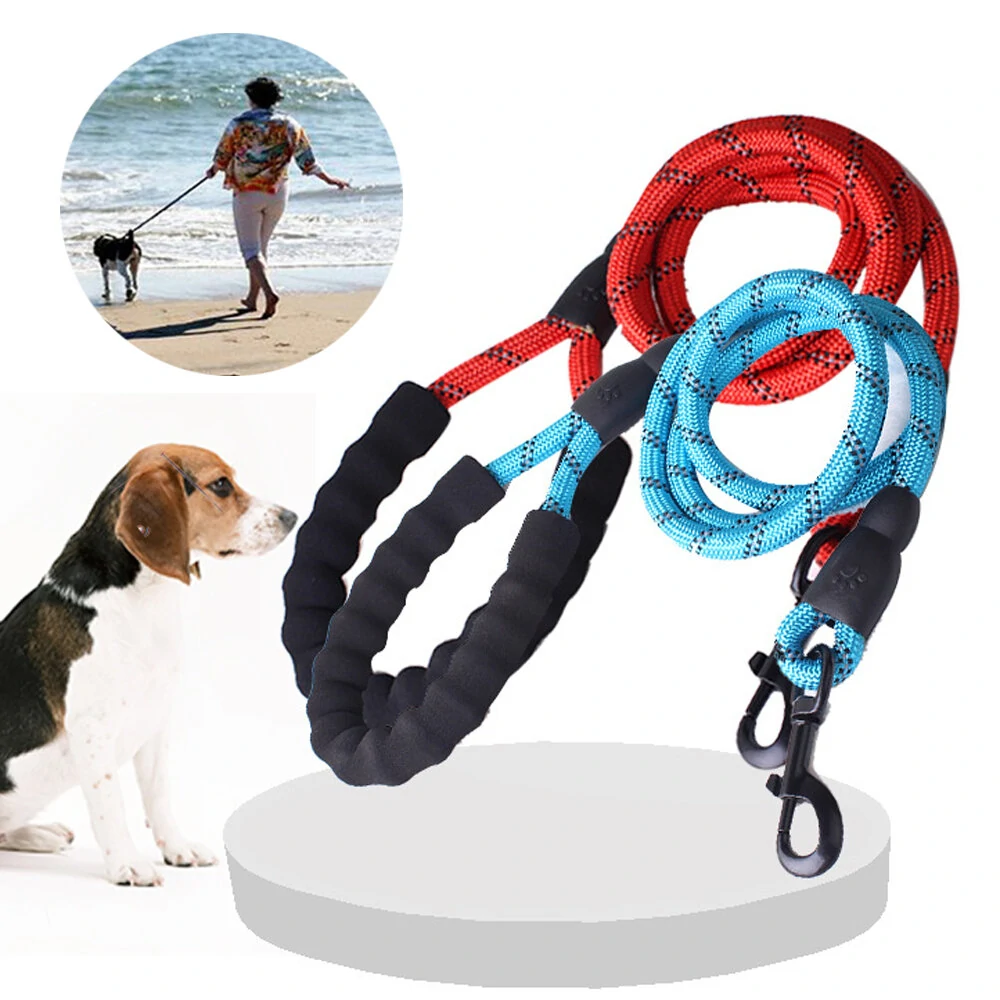 1.2M Durable Nylon Dog Harness Walking Running Leashes Training Rope Belt For Small Medium Large Dogs Pet Supplies - Blue