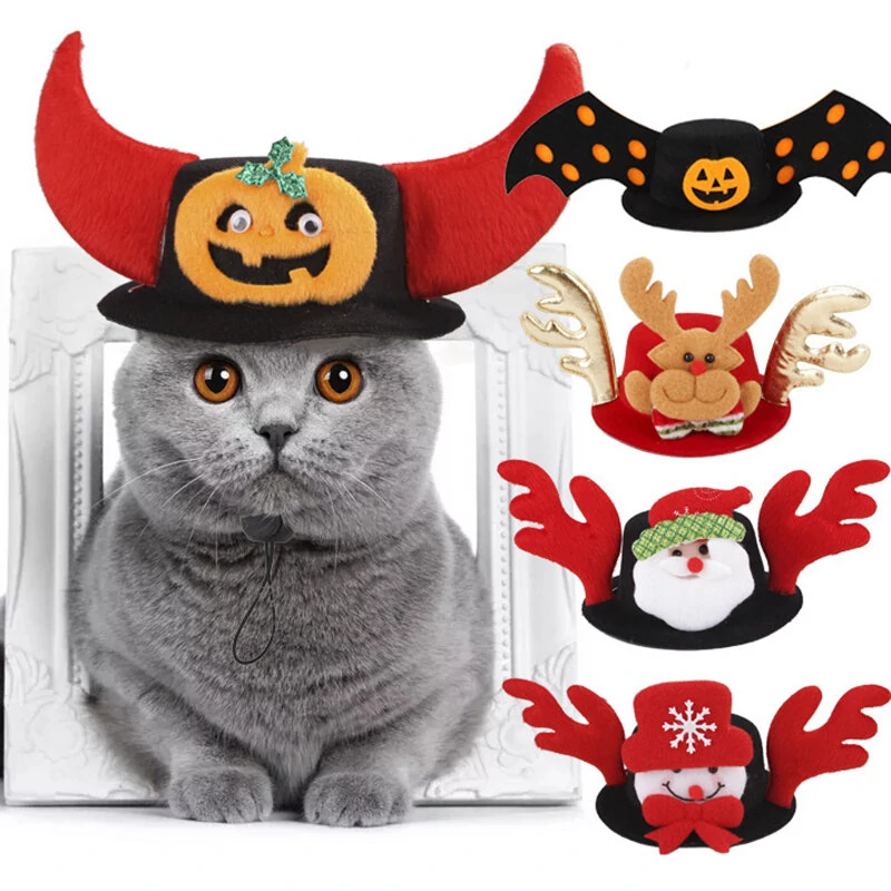 Pet Hat Dog Halloween Christmas Headgear Cat Funny Headwear Supplies - A