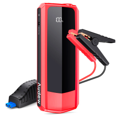 AUDEW 2000A 20000mAh Car Jump Starter Power Bank With LCD Display Dual USB Output QC3.0 Charging - US Plug