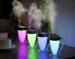 Loskii LH261 Luminous Cup Humidifier Drop Ultrasonic Cool Mist Humidifier Ultrasonic Travel Humidifier - Blue