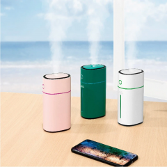 300ml Mini Humidifier Aroma Essential Oil Diffuser Mist Maker USB Charging 700mAh Battery for Car Home Office - White USB