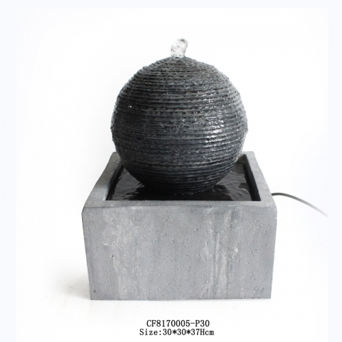 Resin wtater fountain with ball decoration