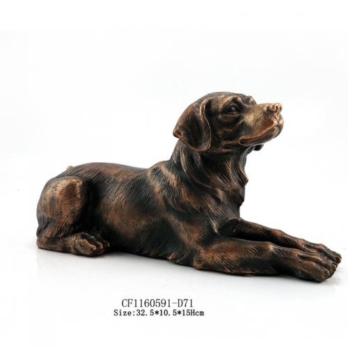 Resin sitting dog home decor