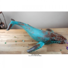 Resin wooden humpbacks culpture