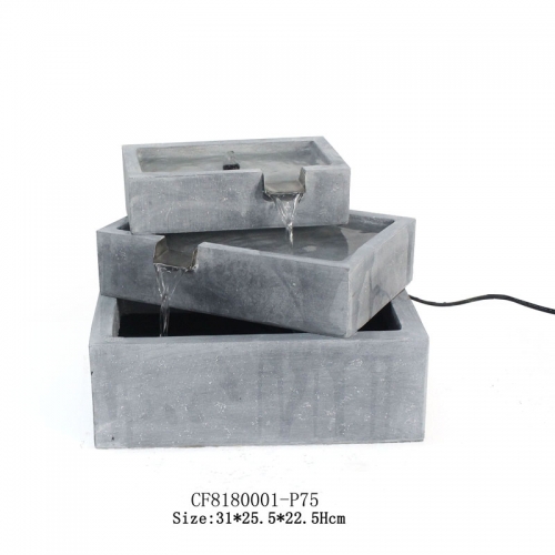 Resin rectangular table water fountain