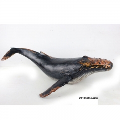 Resin wooden humpbacks culpture