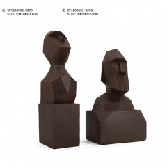 Polyresin quartz sand Moai figurine decoration