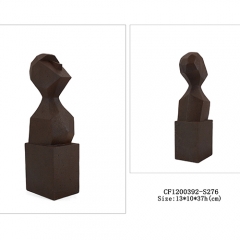 Polyresin quartz sand Moai figurine decoration