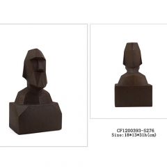 Polyresin quartz sand Moai figurine decoration