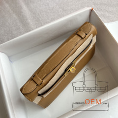 Kelly pochette Swift 4B Biscuit Gold