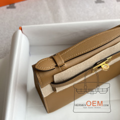 Kelly pochette Swift 4B Biscuit Gold