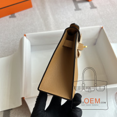 Kelly pochette Swift 4B Biscuit Gold