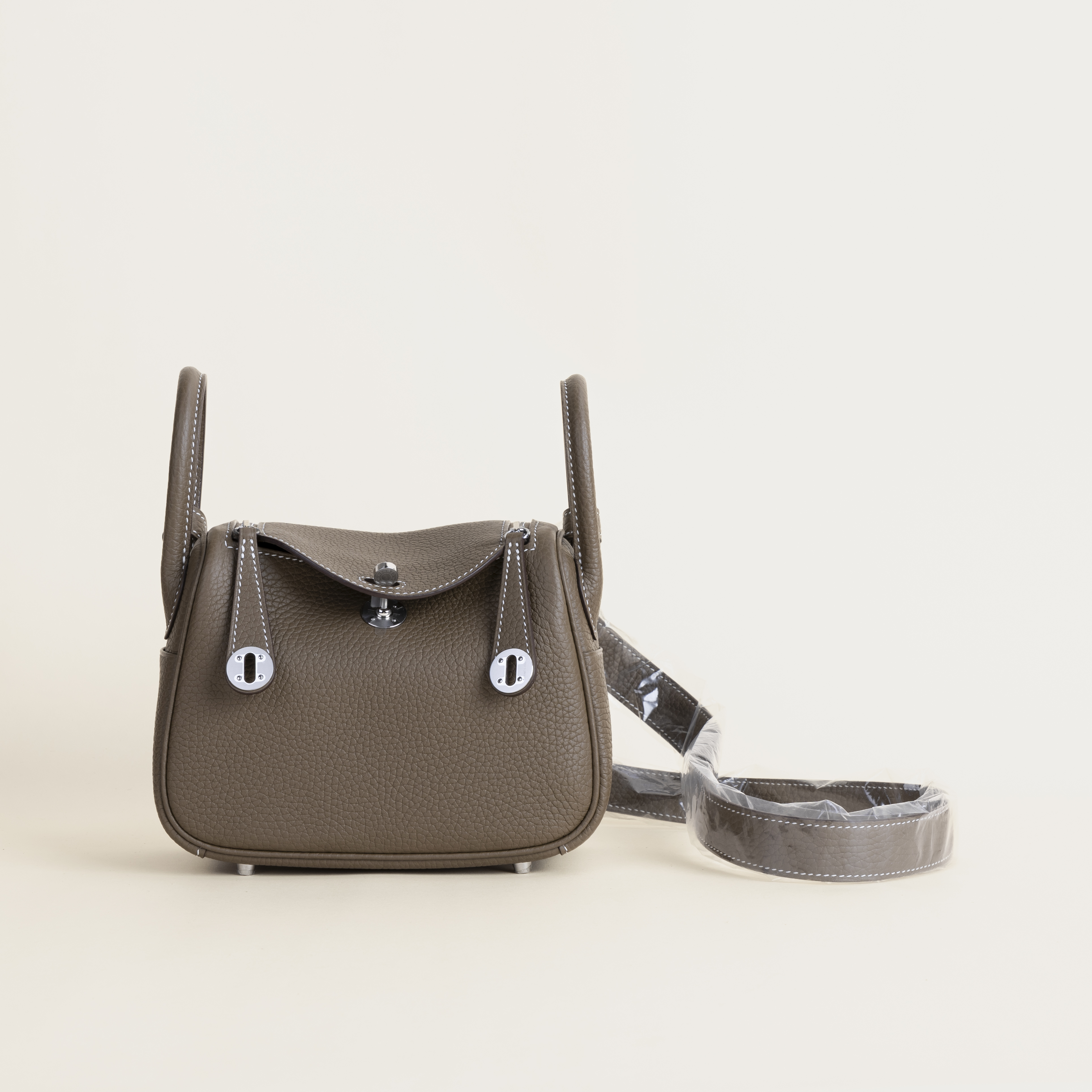 Mini Lindy Clemence leather CK18 Etoupe PHW  
