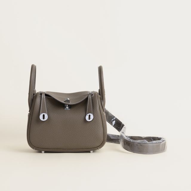 Mini Lindy Clemence leather CK18 Etoupe PHW  