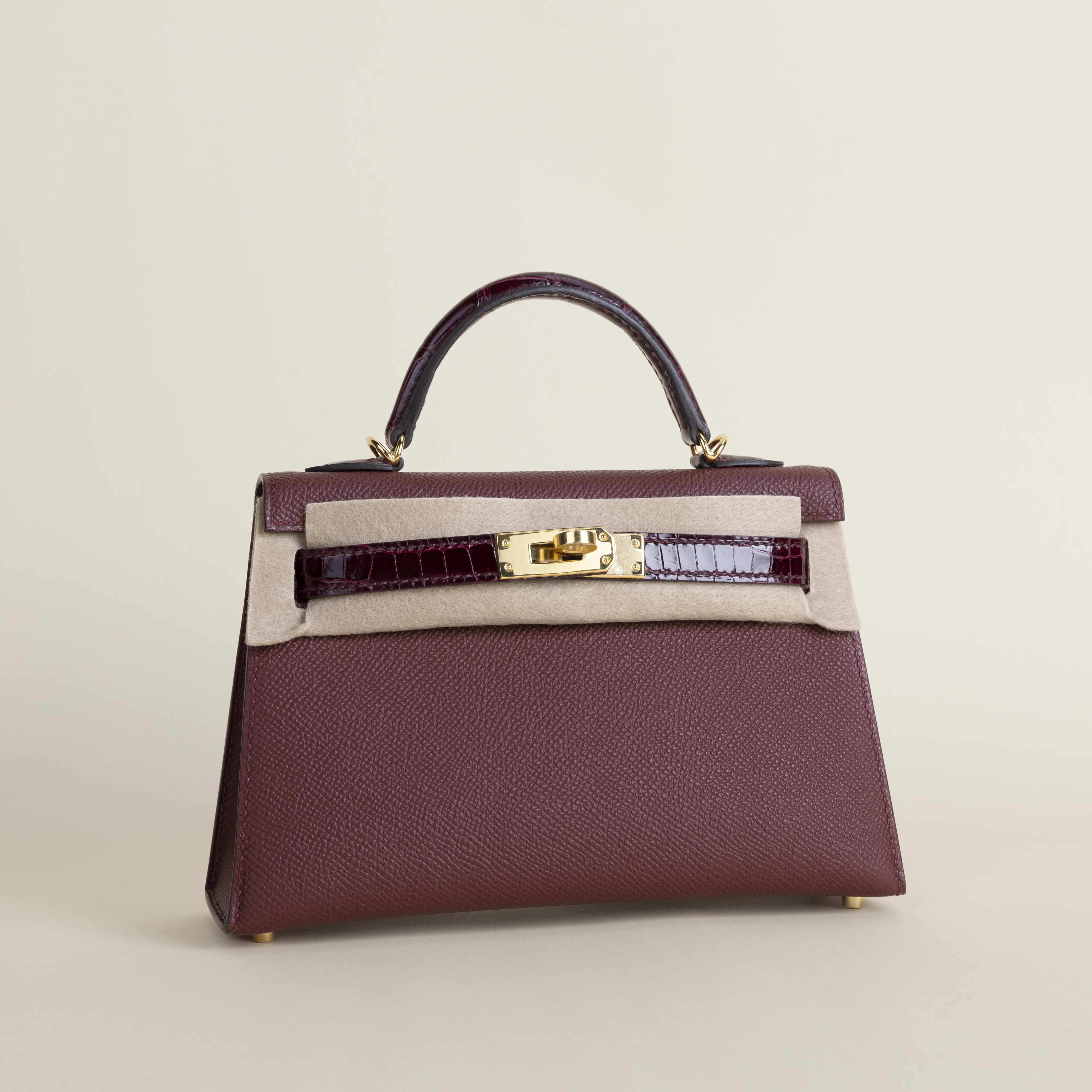 Kelly mini Touch Epsom/Shiny Alligator 55 Rouge H GHW