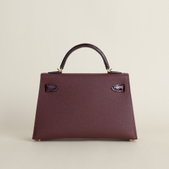 Kelly mini Touch Epsom/Shiny Alligator 55 Rouge H GHW