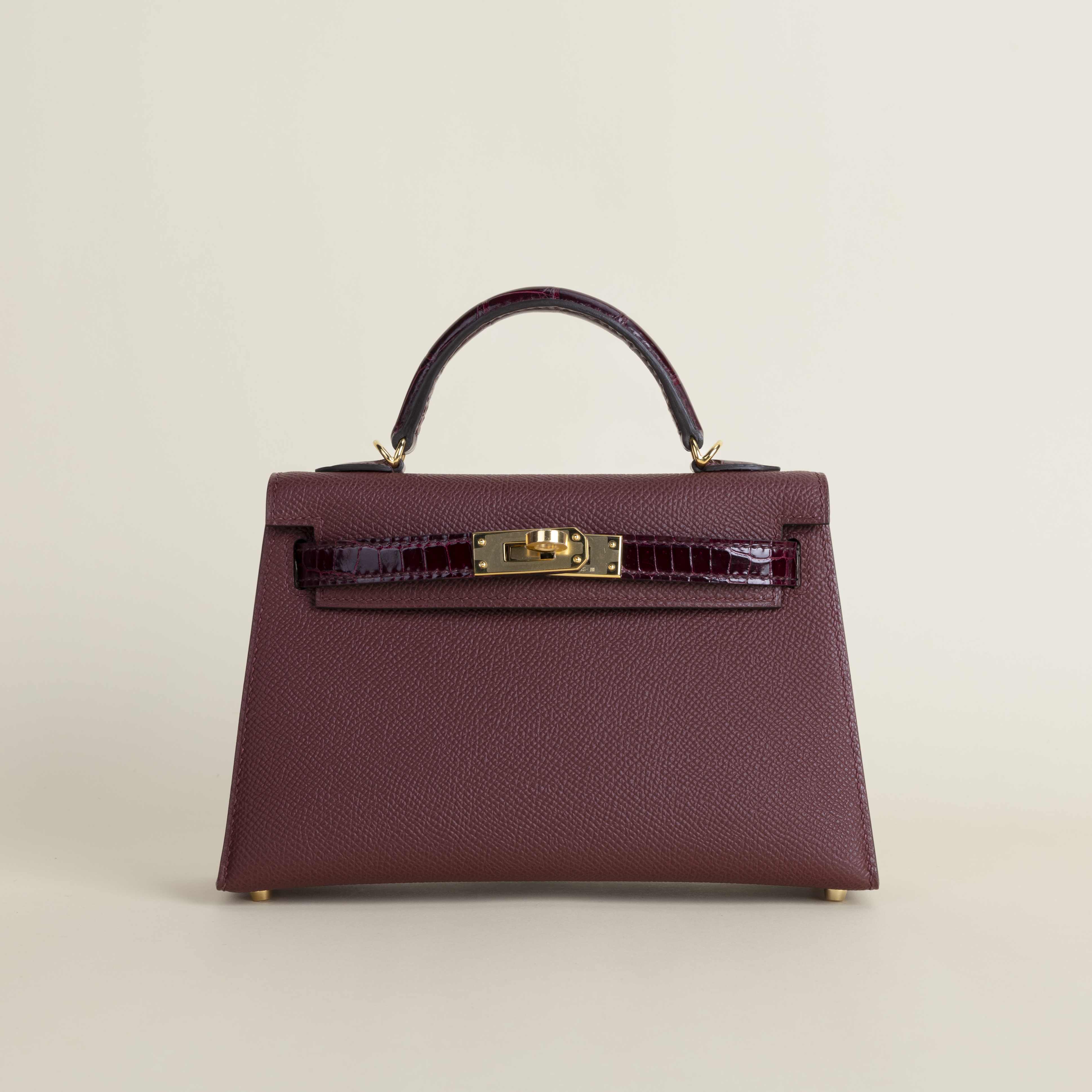 Kelly mini Touch Epsom/Shiny Alligator 55 Rouge H GHW