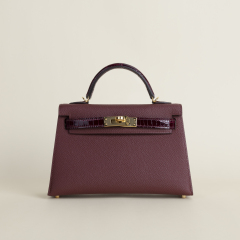 Kelly mini Touch Epsom/Shiny Alligator 55 Rouge H GHW