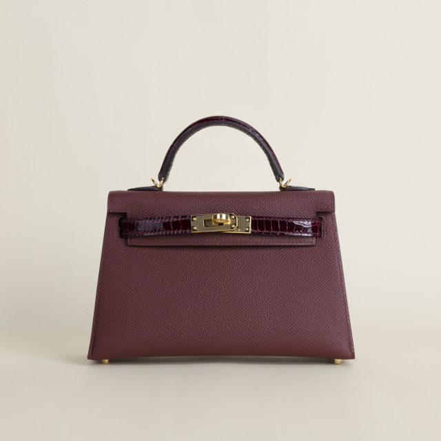 Kelly mini Touch Epsom/Shiny Alligator 55 Rouge H GHW