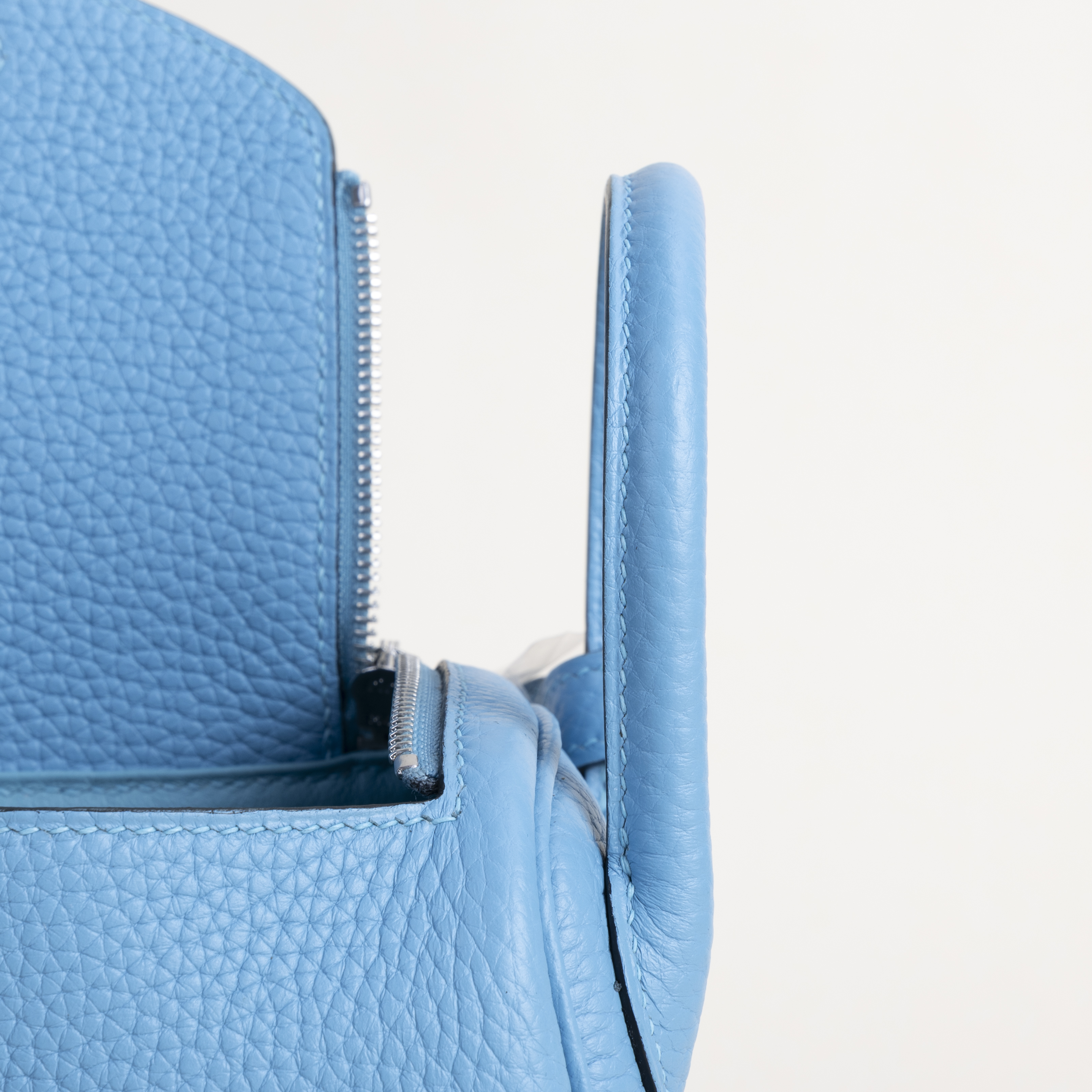 Mini Lindy Clemence leather Bleu de nord PHW  