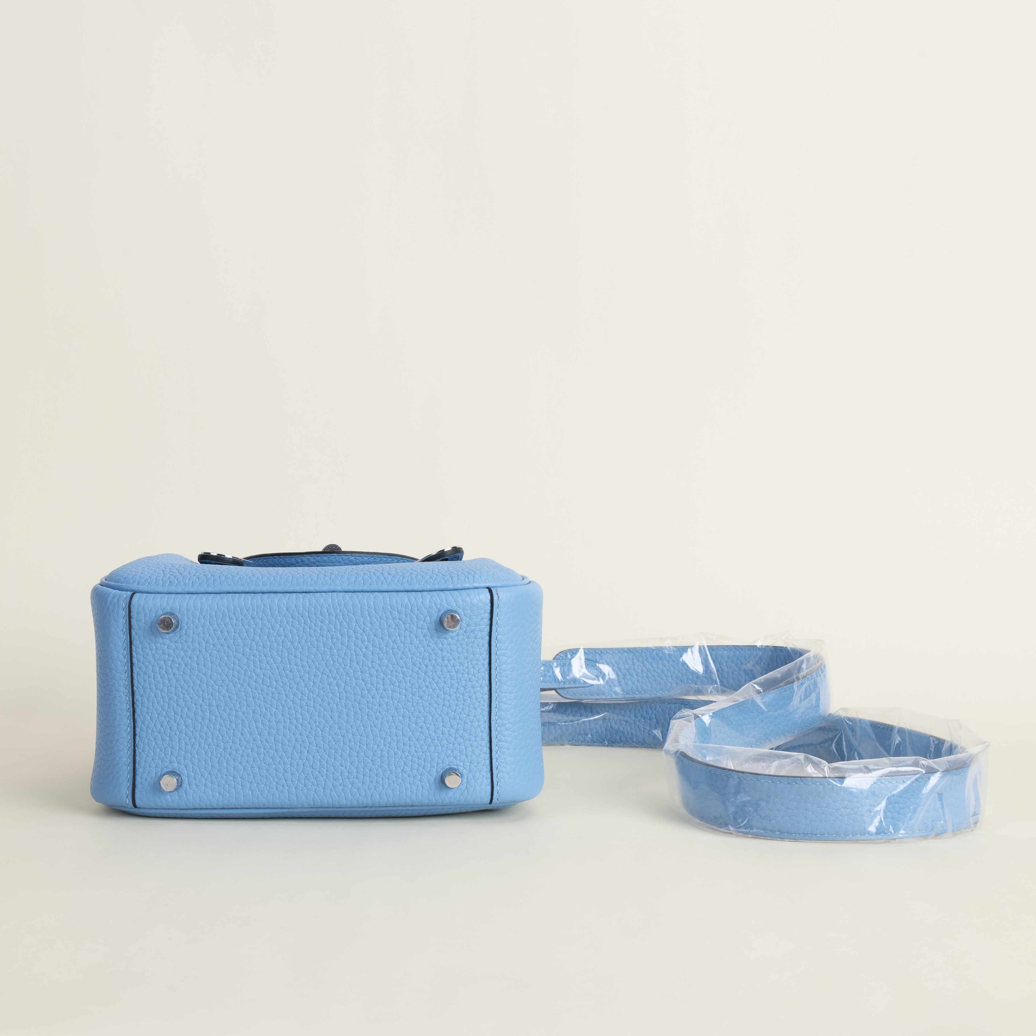 Mini Lindy Clemence leather Bleu de nord PHW  