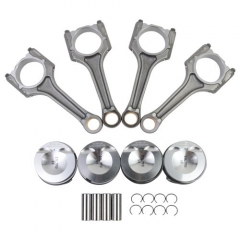 Glossy Pistons & Rings Set and Connecting rod For GTI A4 A5 2.0 TSI 21mm 06J198401B 06J198401D 06H107065AM