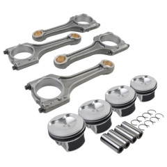 Glossy Pistons & Rings Set and Connecting rod For GTI A4 A5 2.0 TSI 21mm 06J198401B 06J198401D 06H107065AM