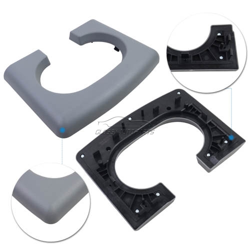 Car Centre Console Cup Holder Pad For Ford F-150 2004-2014 (Gray)